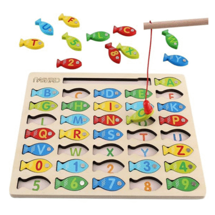 Magnetic Wooden Fishing Game Toy for Toddlers